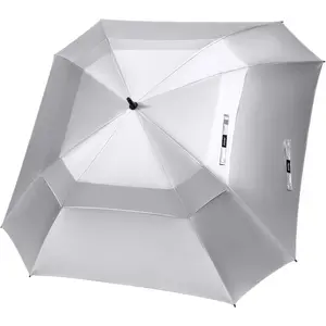 Extra Large Golf Umbrella 62/68 inch Square Vented Windproof Auto Open Double Canopy Oversized Stick Umbrella