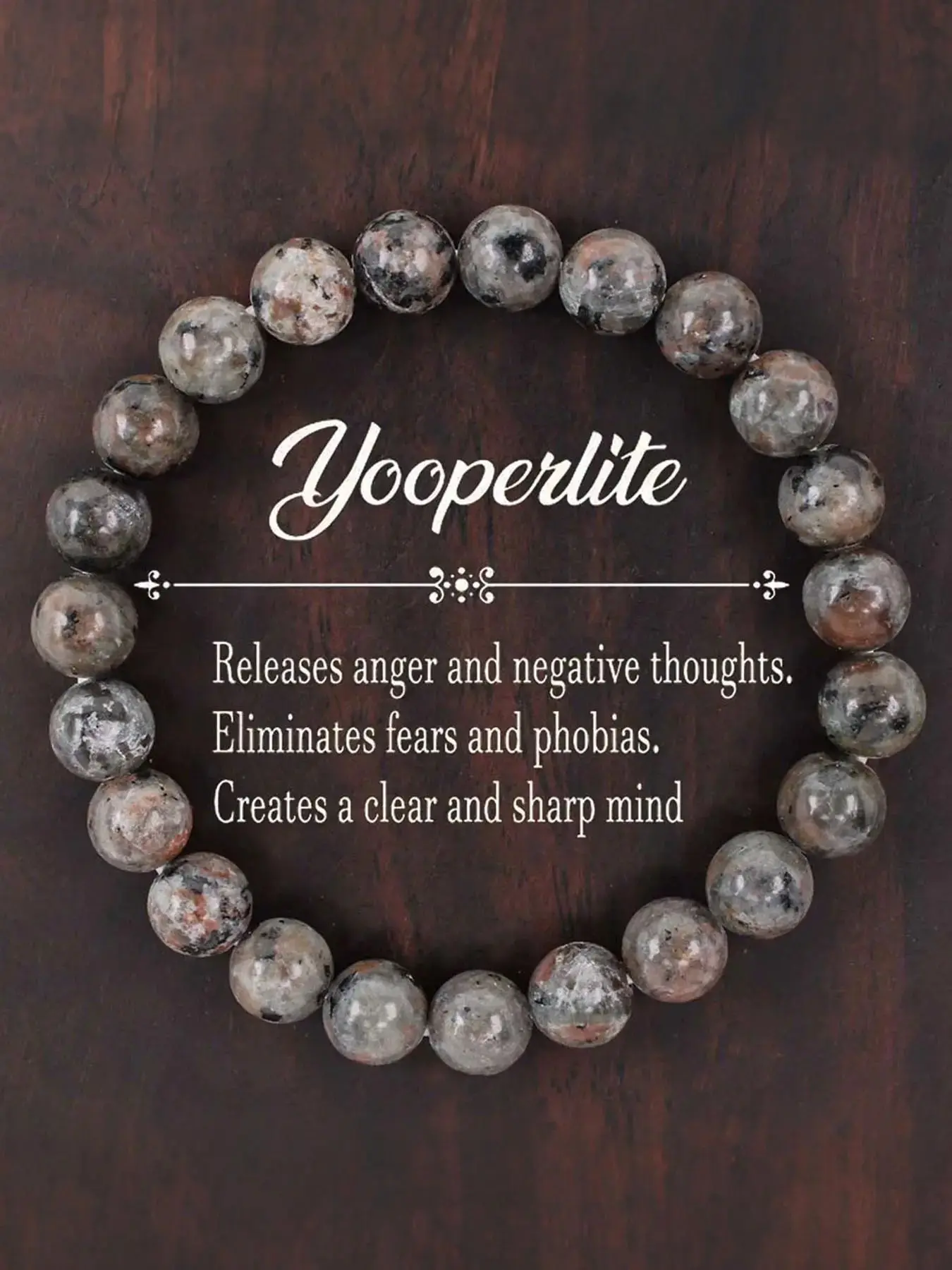 Healing Crystal Bracelet, Release Anger Fear Phobia, Clear Negative Thoughts, Mental Clarity, Anxiety Relief Jewelry, Emotional Balance Stone, Bracelet Design
