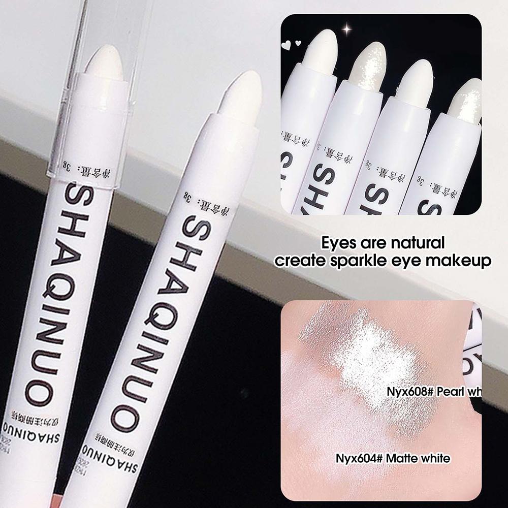 Long Lasting Shimmering Highlighter Pen, Glitter Eye Brightener Stick, Natural Eye Shadow Highlighting Pen, Eyeliner for Makeup, High-gloss Eyeshadow Pen, Glow Seeker Highlighter Pen