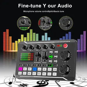 Podcast Equipment Set, USB Charging Podcast Microphone with Voice Changer, Live Streaming Mixer, Adjustable Condenser Mic, Studio Recording Kit