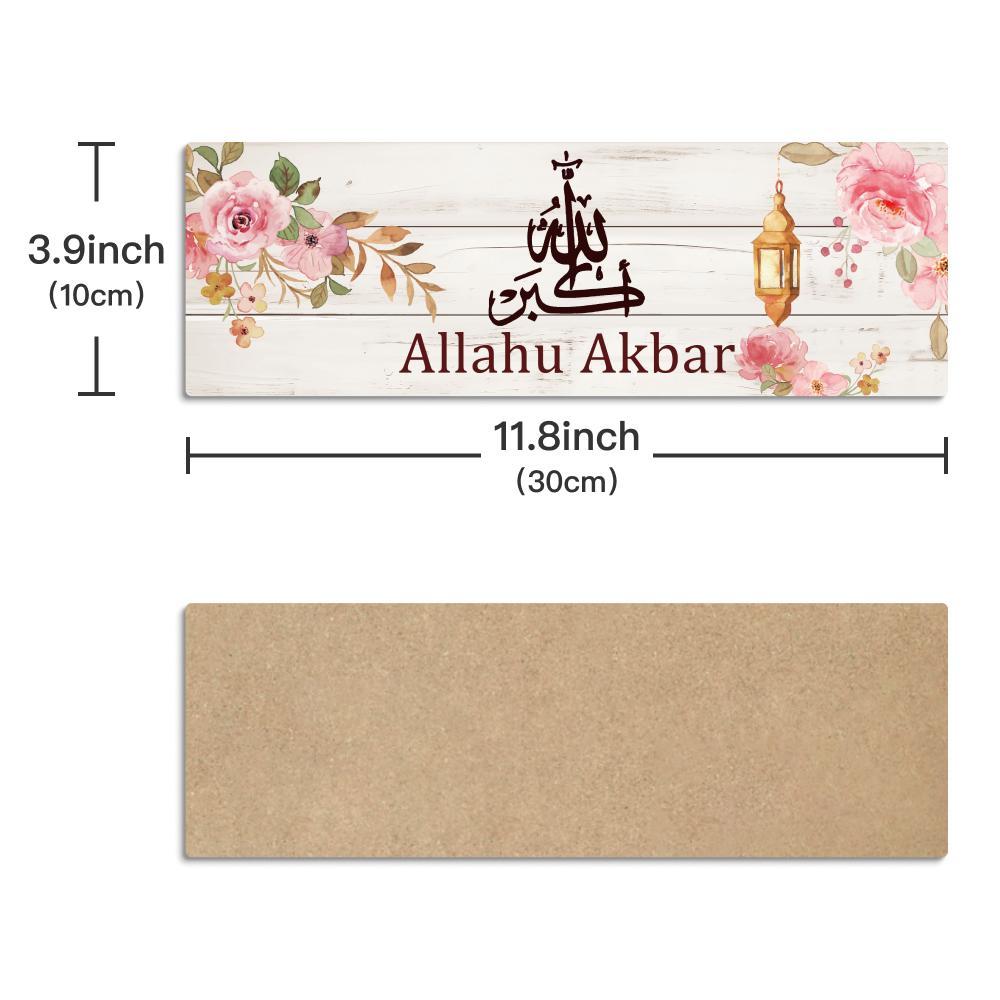 Putuo Decor, 3 Counts/set Wooden Sign, Floral Pattern Wall Art Decor for Home Living Room, Ramadan Gifts, Home Decor, Room Decor