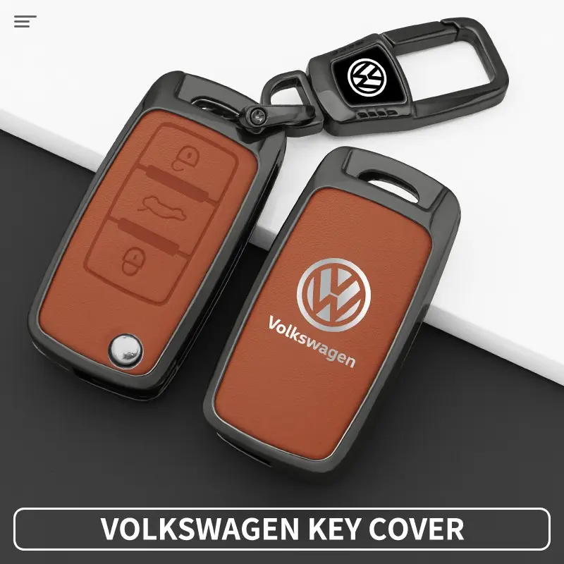 Volkswagen Car Key Cover for Golf 6 Mk6, Tiguan Mk1, Passat B7, Jetta Mk6, Polo Mk5, Beetle A5, Touran Mk1, Sharan Mk2, Caddy Mk3, Scirocco Mk3
