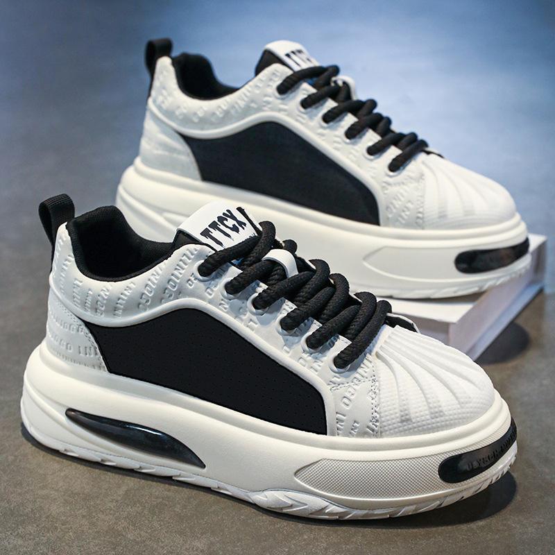 Red shoes for men for the zodiac year, 2026 new spring model, thick-soled trendy brand, high-end casual sneakers, versatile