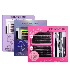 3 Boxes False Eyelash Set, Cluster Segment Type, Natural & Dense, Classic High-end False Eyelash Gift Box