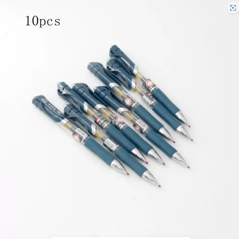 10Pcs Doctor's Favorite Dark Blue Gel Ballpoint Pen Set - Smooth Writing, 0.5mm Fine Tip, Refillable, Ergonomic Design, Perfect for Doctors, Nurses, Office and Prescription Writing - Stationery Essentials Medical Record Pens