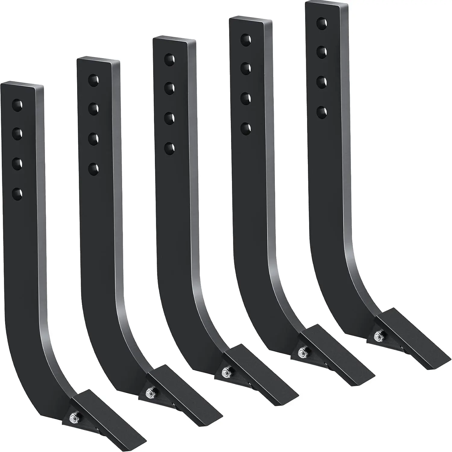 GARVEE Tractor Box Blade with Adjustable 16-18 Inch Heavy-Duty Steel Ripper Shanks, Anti-Rust Coating, Multiple Depth Adjustment Holes for Digging, Plowing, Tillage, and Grass Leveling