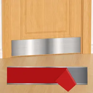 2 PCS 6" x 34" Self Adhesive Door Kick Plate for Bottom of Door, Stainless Steel Kick Plates for 36" Interior and Exterior Doors