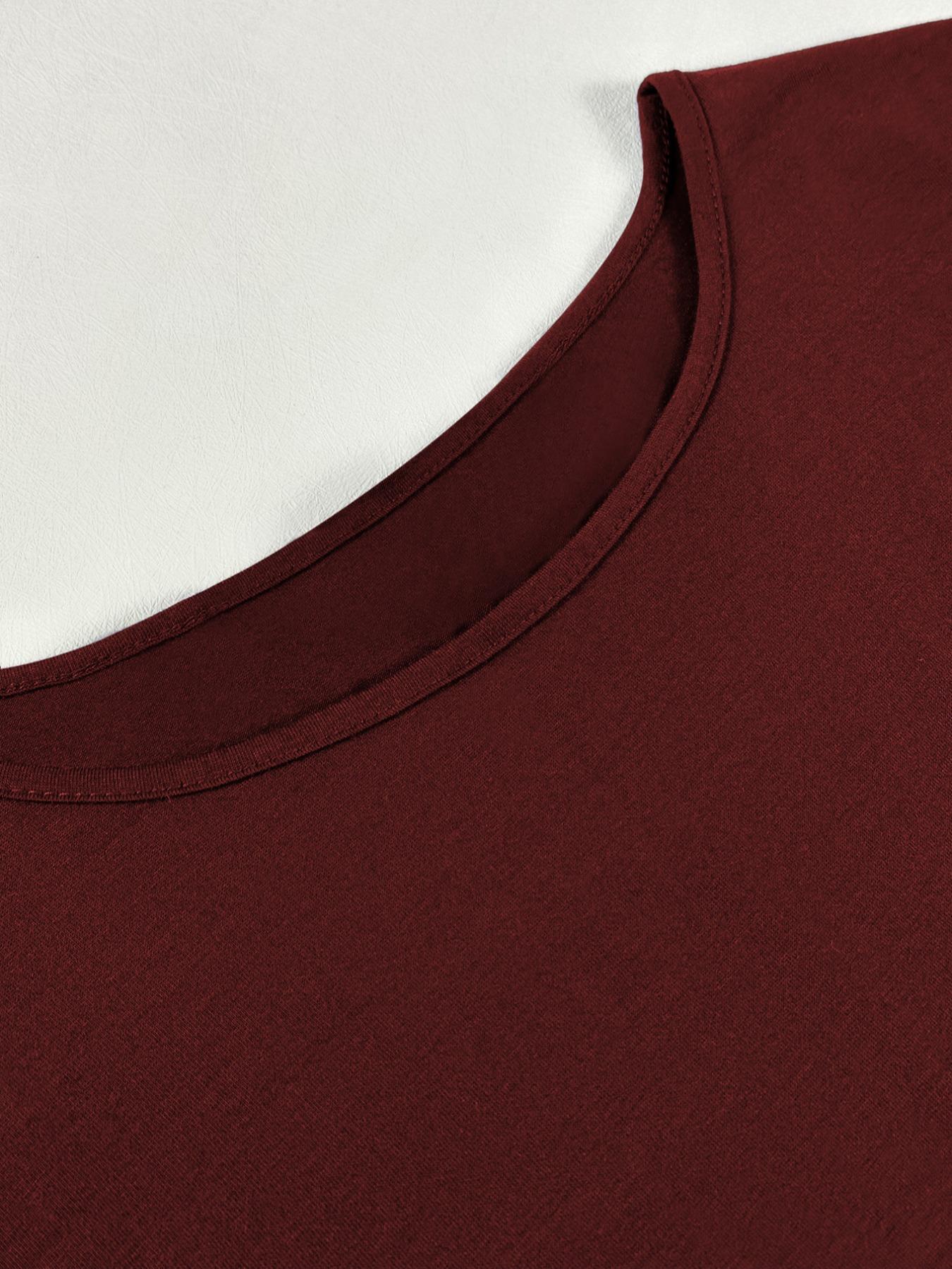 Women's Round Neck Stretchy Casual Fitted Long Plus Size Dress, Perfect for Bridesmaids, Vintage Style Wedding & Party Wear, Comfortable Fabric