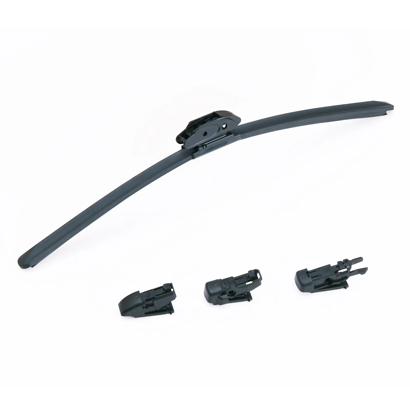 VEVOR 17" Rubber Wiper Blades, 43 cm Universal Replacement Wind Shield Wiper, Low Noise Better Fit, with 4 Different Clips for most Car, Easy Installation