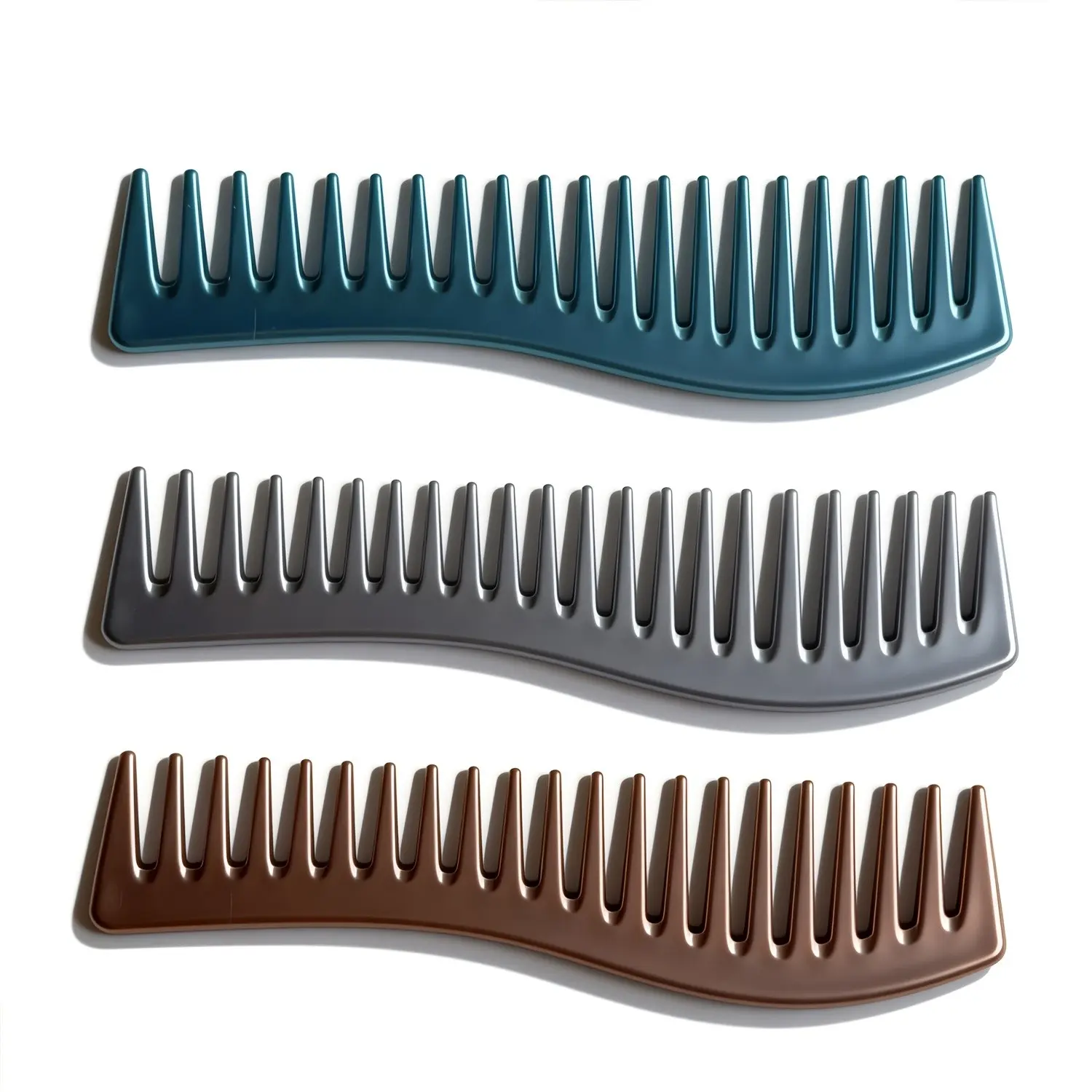 3 Vintage Men's Oil-Head Wide-Tooth Combs, Retro Style Hairbrushes, Durable Design, Perfect for Daily Use, Ideal Gift for Him