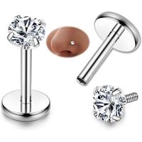 B: 6mm: 2pcs Round CZ