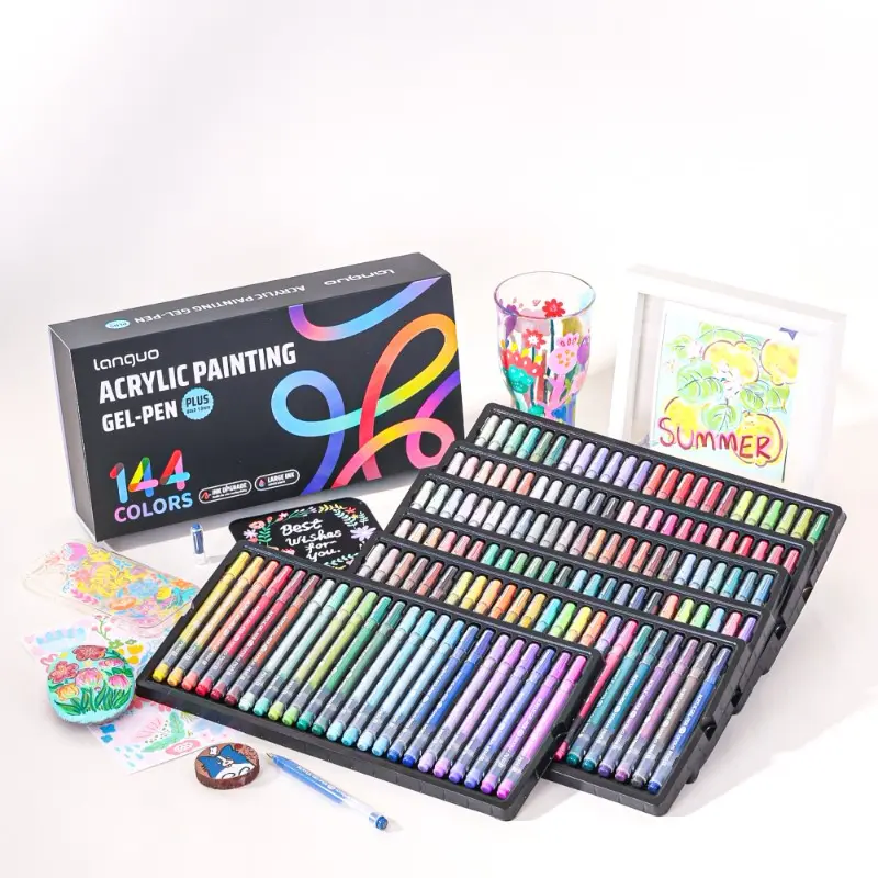 Languo 3D Diary Pen, 1.0mm Fine Tip Gel Ink, Mixable Colors, Vibrant, Ideal for DIY Crafts, Student Art Supplies, Back-To-School Gifts