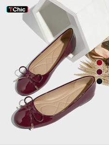 women's elegant solid color bowknot design mary jane shoes, fashionable pointed toe flat shoes for daily wear, lightweight breathable comfortable shoes for women & girls