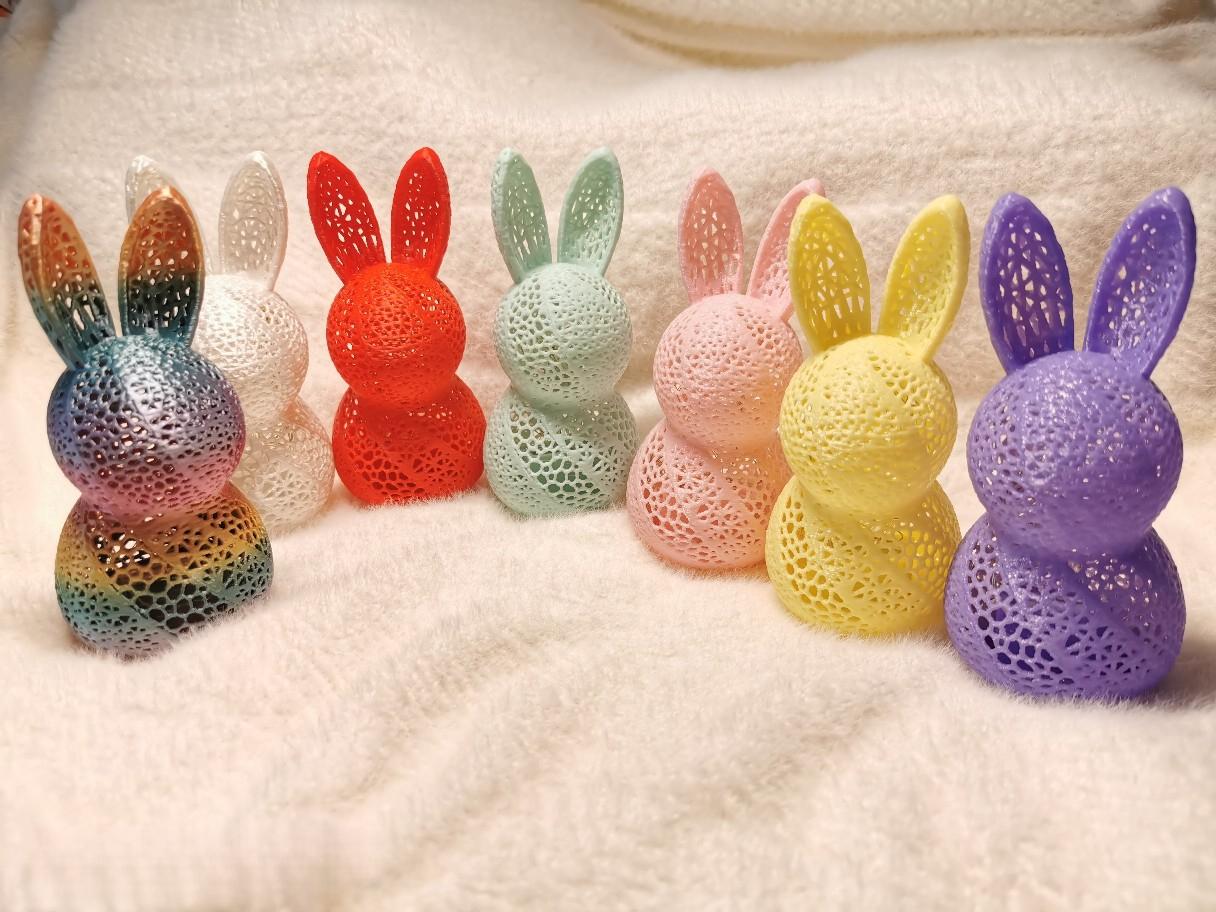 3D Printed LED Easter Hollow Rabbit Lamp, Festive Rabbit Party Decoration Ornament