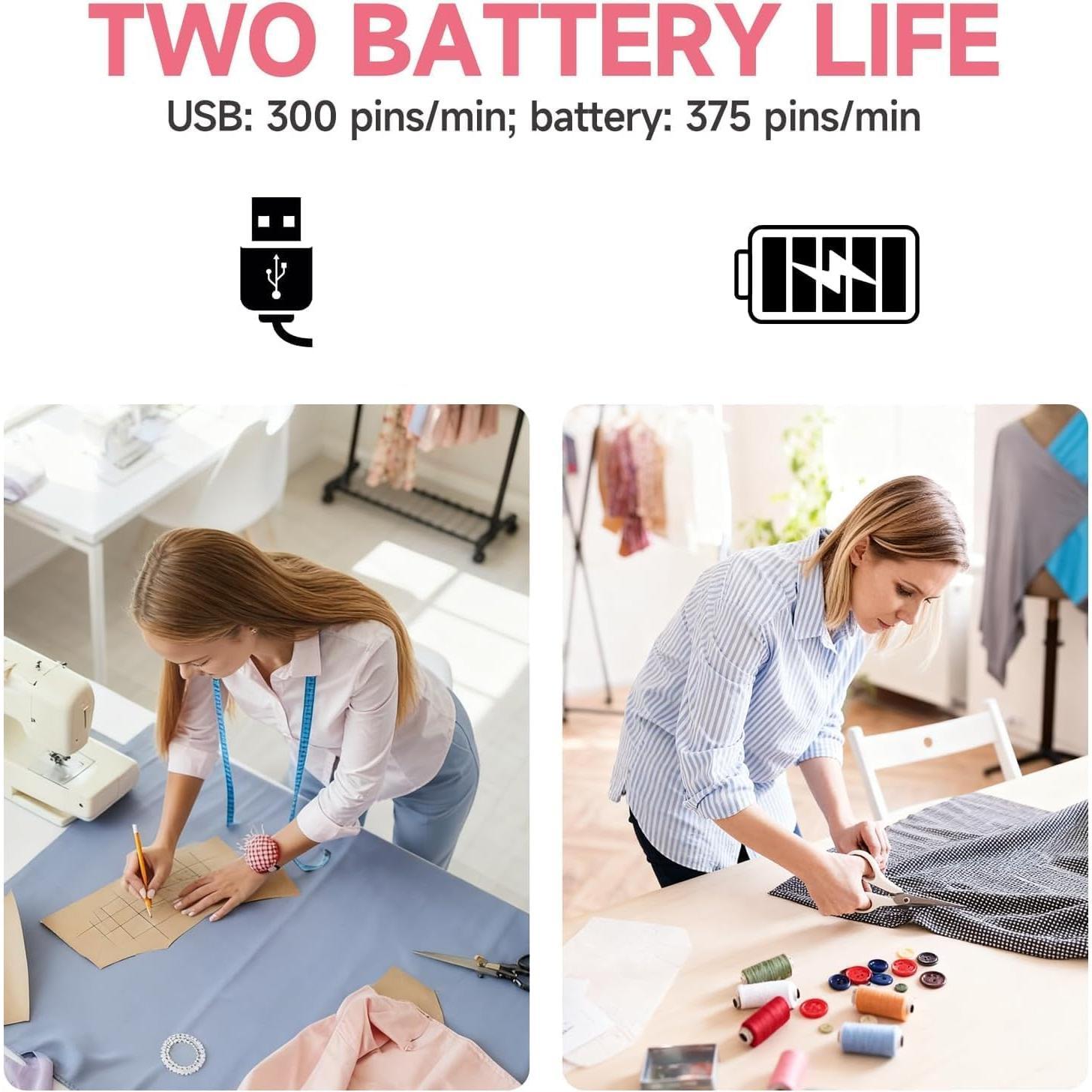 Handheld Sewing Machine,Two dear,Mini sewing machine,Easy to Use for Beginners and  Stitch Suitable for Clothes,Fabrics,  Stitch Suitable Beginners with Two Speeds (Black)