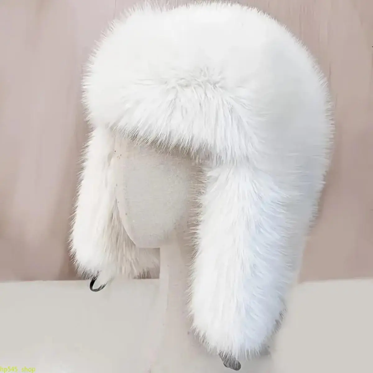 Unisex Elegant Vintage Faux-Fur Ushanka Hat - Adjustable Hook-and-Loop Closure, Ear Coverage, Thick Insulation, Polyester All-Weather Outdoor Headwear (Black, Blue, Brown) for Daily Wear, Hiking, Faux-Fur Material, Plain, Hook & Loop, Adjustable Headband