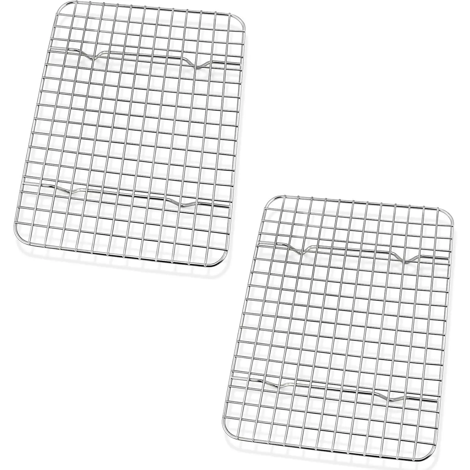 8.75 Inch Cooling Baking Rack Set of 2, Stainless Steel Grid Cooking Racks for Roasting Drying Grilling, Oven & Dishwasher Safe, Heavy Duty & Healthy