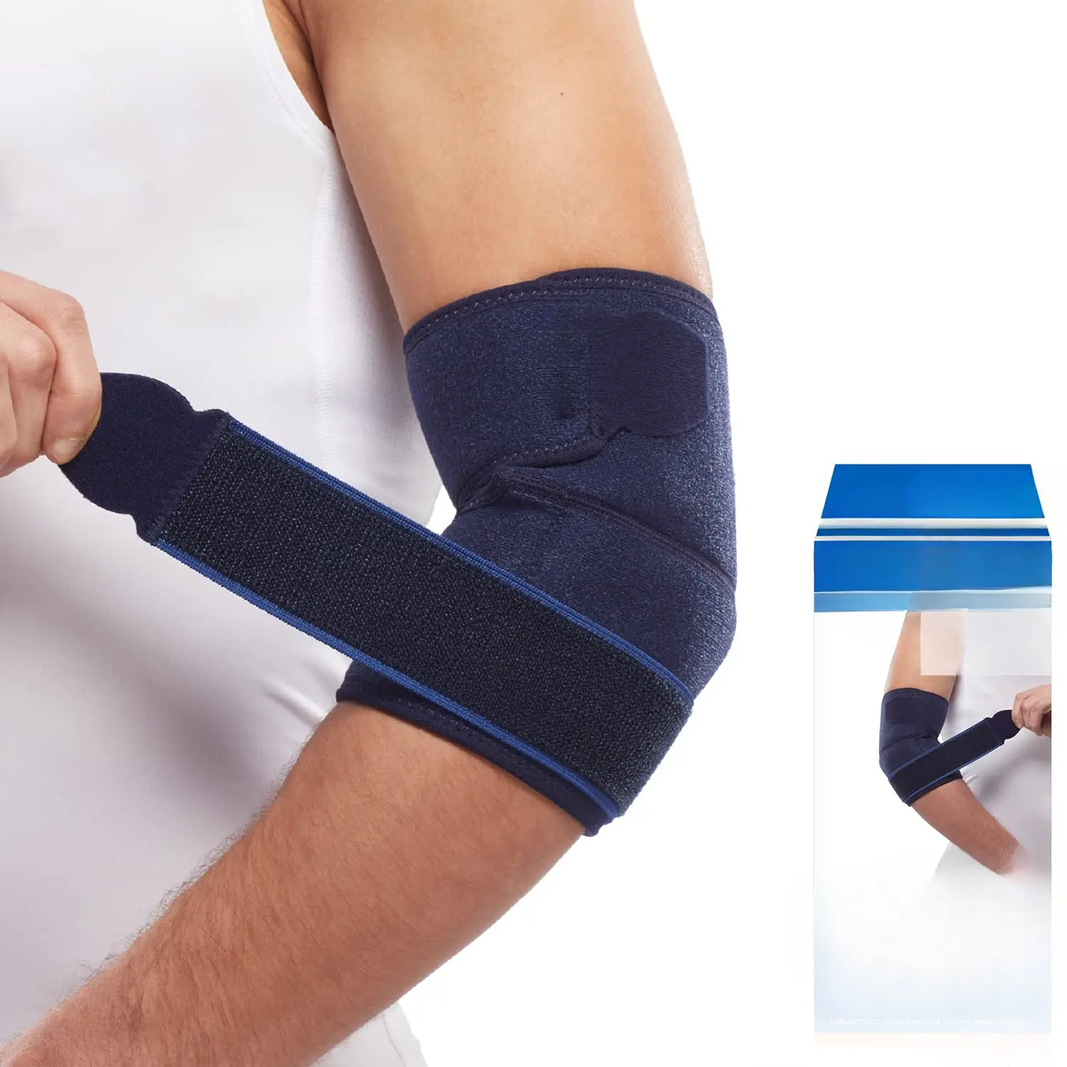 ​Adjustable Elbow Brace – Targeted Support for Tennis Elbow, Golfer's Elbow, Tendonitis, Arthritis, Bursitis, Sprains, and Strains – One-Size-Fits-Most Compression Sleeve for Pain Relief and Injury Recovery