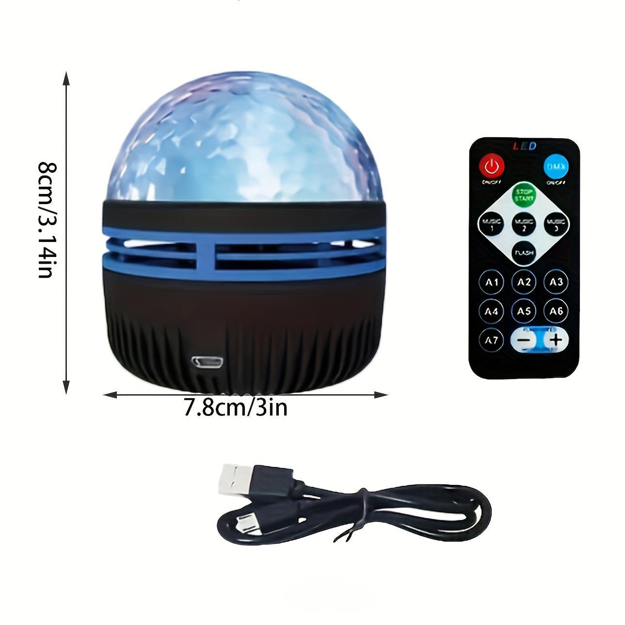 LED Wave Pattern Projector Light, USB Powered Creative LED Night Light with Remote Control, Novelty Lighting for Bedroom, Living Room, Home Decor, Audio