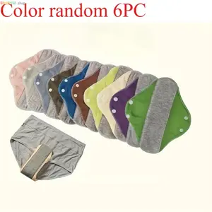 6pcs Reusable Acetate Graphene Pads, Leak-Proof Sanitary Pads for Menstrual Care Feminine Hygiene Product LX850016