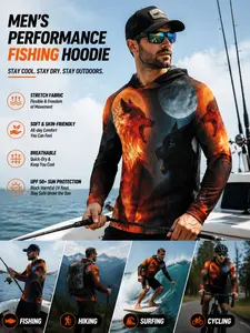 UPF50+, sun protection hoodie, fishing shirt, quick dry, breathable, moisture wicking, 4 way stretch, cycling top, hiking long sleeve, surf shirt, outdoor performance shirt