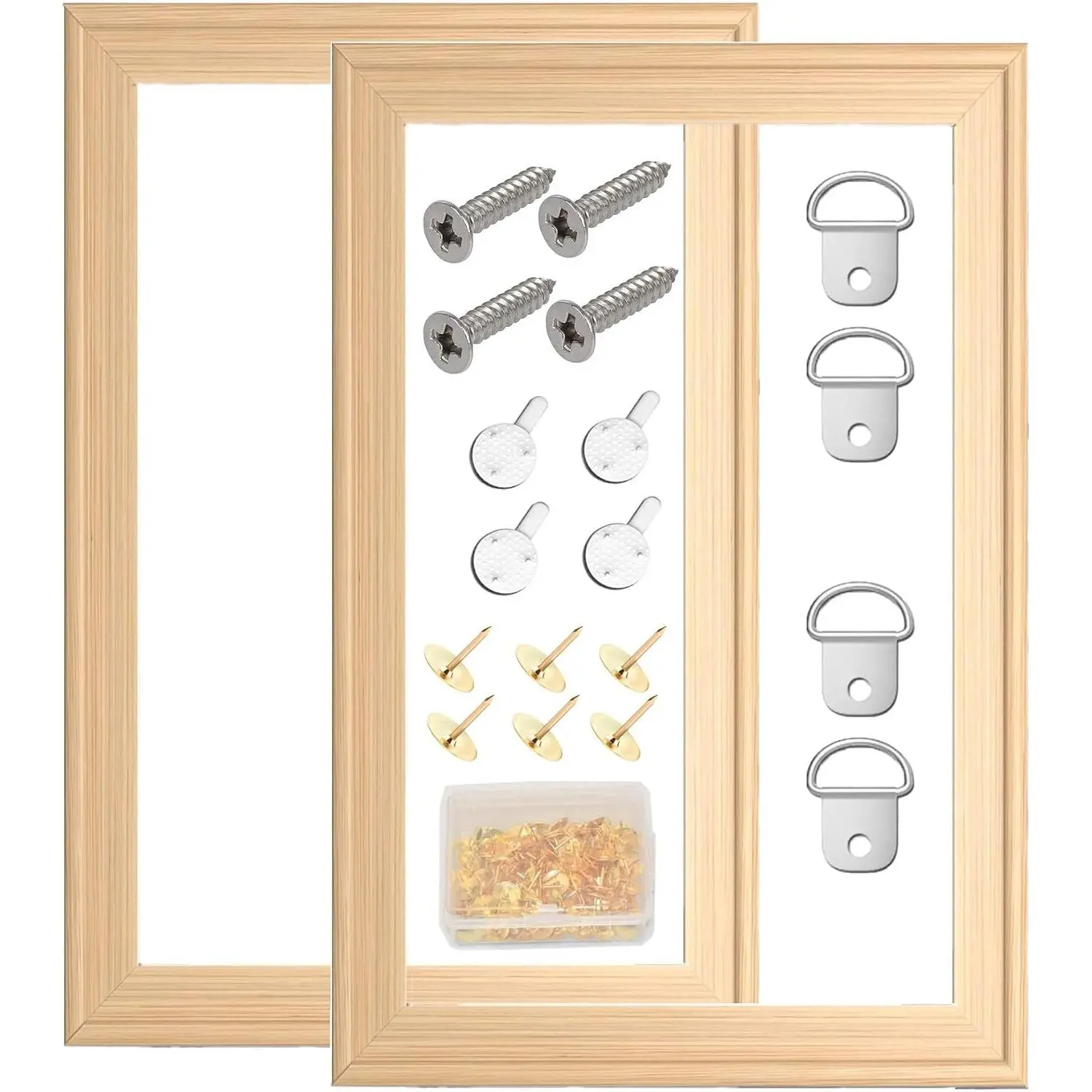 2 Pack 16"x 20" DIY Wood Canvas Stretcher Bars, Canvas Frames Kit-Easy to Assemble,Wooden Frames Kit for Oil Painting,Canvas Painting，Embroidery Stitch and Needlepoint Arts Supplies (16 * 20)