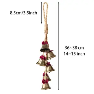 Shop Bell Chime Set, Metal Bells Hanging Decor, Christmas Wind Chimes, Atmosphere Ornament, Storefront Doorbell, Festive Decoration