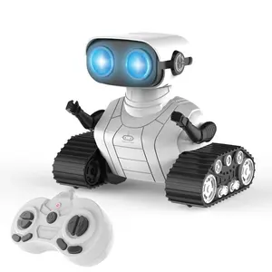 Robot Toy for Kids Ages 3+, Rechargeable Remote Control Robot, Automatic Demo, Flexible Head and Arms, Dance, Play Music, LED Eyes, Ideal Gift
