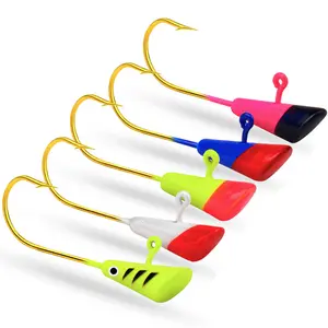 25pcs Shad Dart Jig Heads Fishing Hooks, Crappie Jig Head Panfish Bass Lures Bait 1/32oz 1/16oz