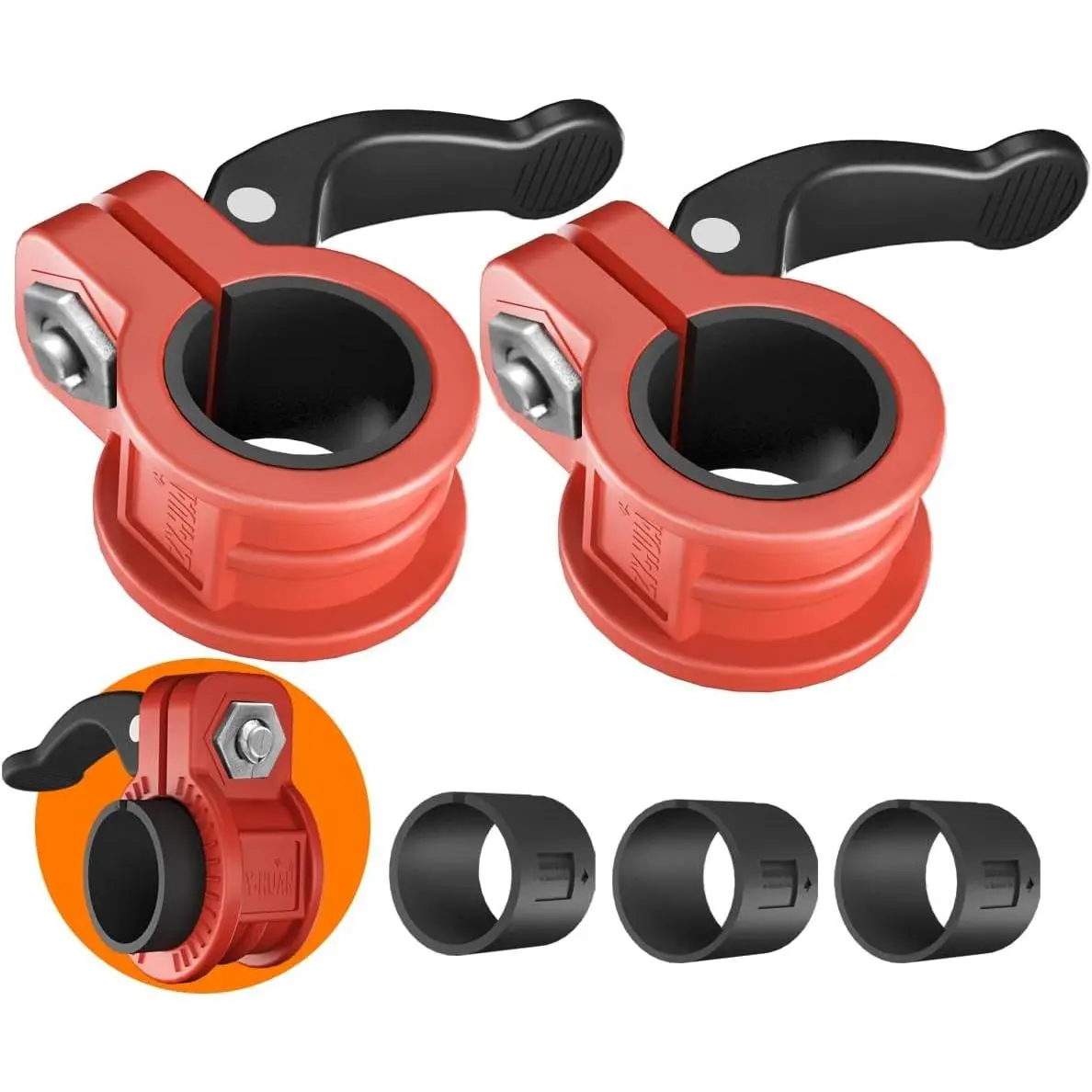 sportsMini Barbell Clips 1 inch I Multi-Size Adjustable Barbell Collar I 1 inch Barbell ClampsIQuick Release Weight Clips Pair of Locking for Dumbbell Bar