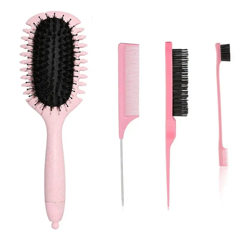 Curly Hair Curl Defining Brush, Slick Back Hair Brush for Styling & Shaping, Reduces Pulling in All Hairstyles