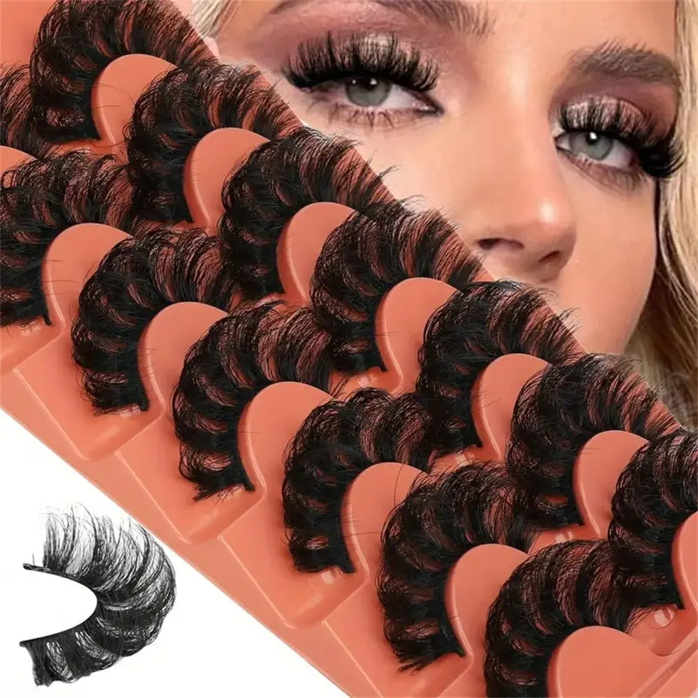 7 Pairs Soft Fox Fur False Eyelashes, Lightweight Fine Style, Dense Voluminous Curl, Essential Makeup Accessory, Beauty Must-Have