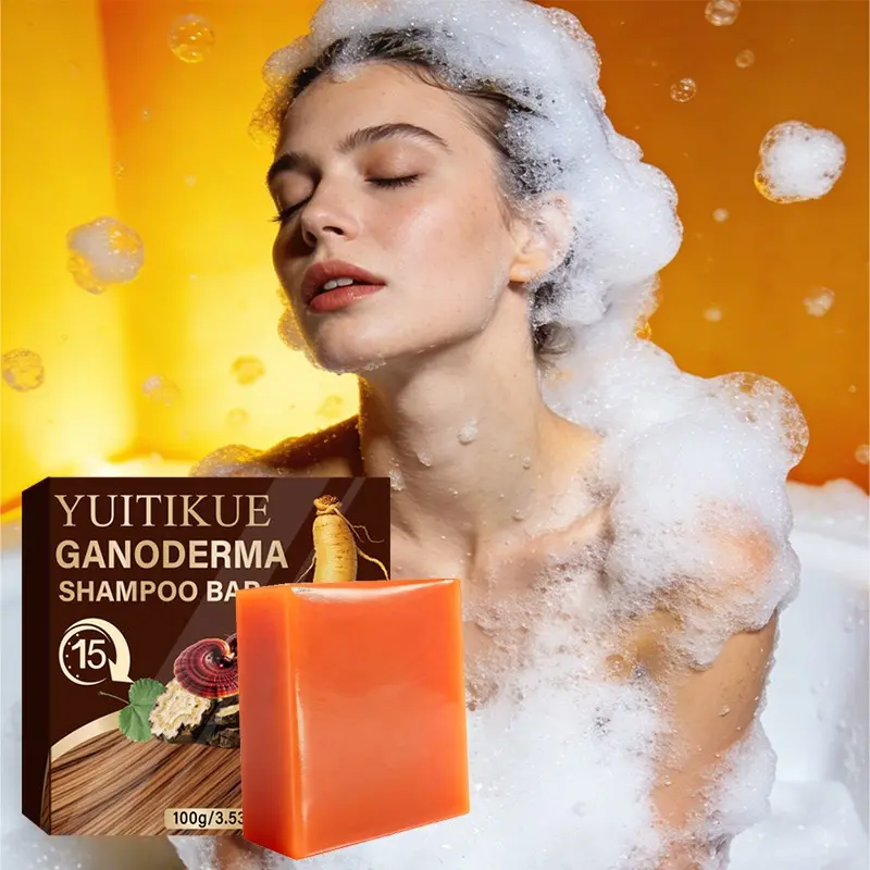 Yuitikue Herbal Cold Process Shampoo Bar 100g, Turmeric Vitamin C Hyaluronic Acid Retinol, Nourishes Scalp, Strengthens Hair, Repairs Damaged Hair