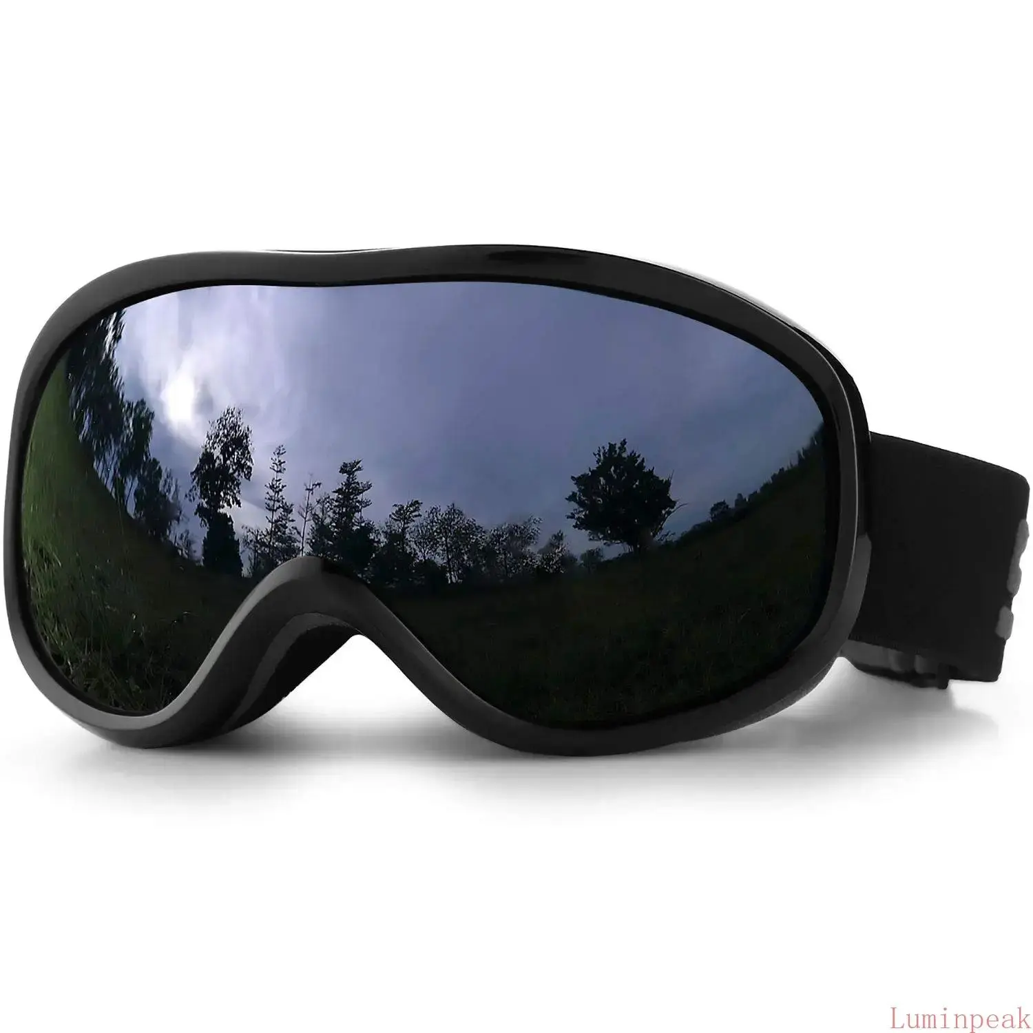 Unisex Ski Goggles for Adult & Youth, OTG Impact-Resistant TPU Frame with Anti-Fog Dual Lens and Adjustable Strap for Skiing & Snowboarding