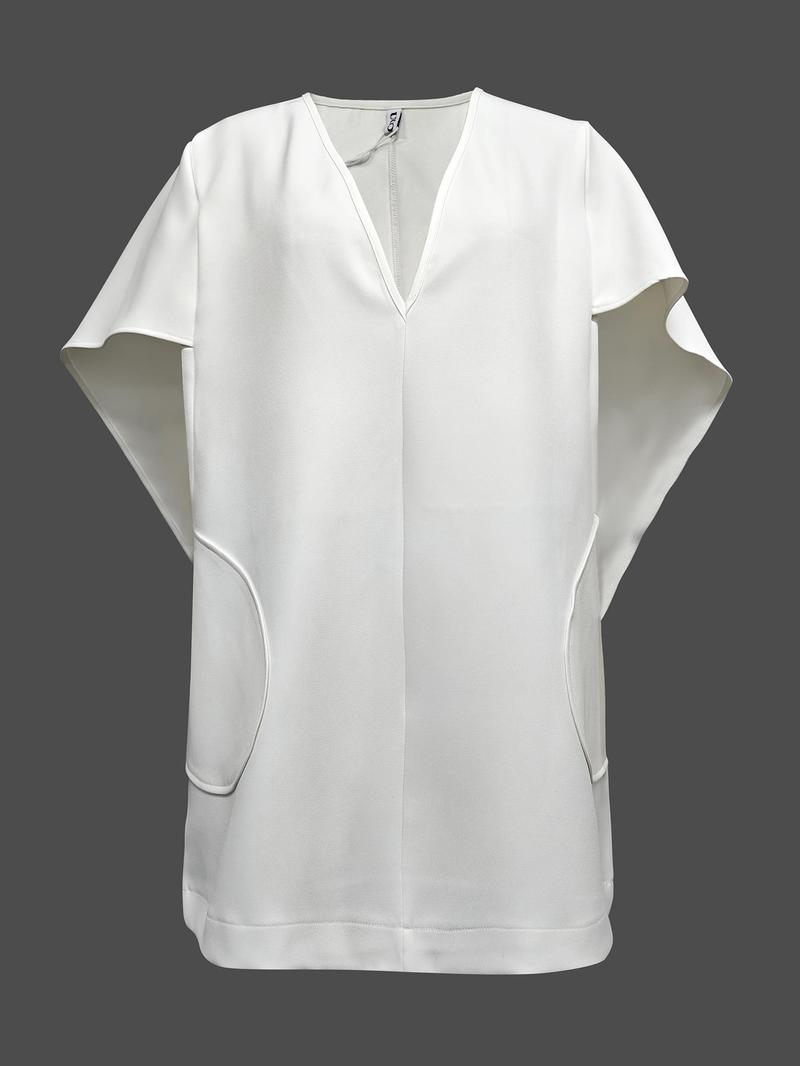 Women's Plain Dress, Casual Batwing Sleeve Dress for Summer, Fashion Chic Elegant Fit Women's Dress for Daily Wear, Womenswear, Dresses for Women, Lady Minimalist Formal Elegant Dress