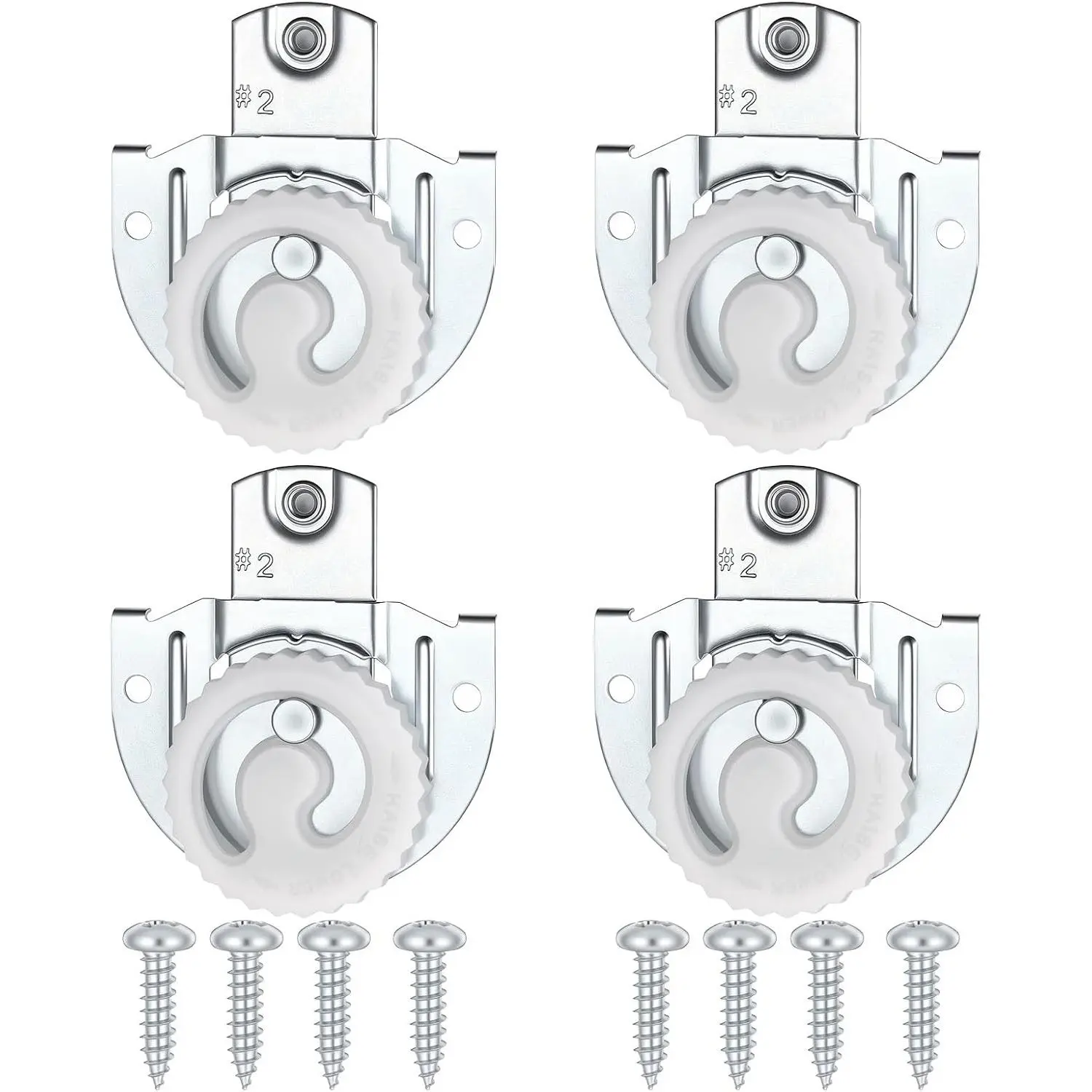 4 Pack Sliding Closet Door Hardware, Closet Door Rollers , Sliding Wardrobe Doors Hardware Roller Kit Includes Knob Adjustable Doors Hooks and Screws