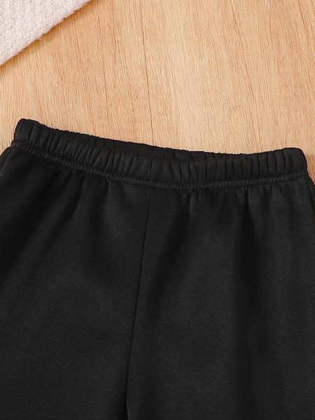 Girls' Witch Hunter Corps Warm Hoodie & Joggers Set, Cozy Fleece Lined Outfit For Fall & Winter