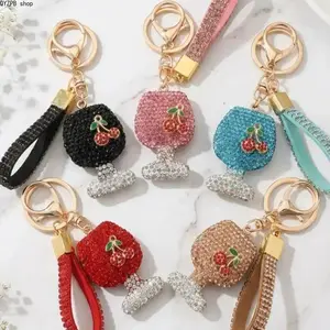 Cute Cherry Keychain Bag Charm, Aesthetic Kawaii Backpack Accessory for Women & Girls, Trendy Purse Charm Pendant, Cherry Lover Gift, Back to School Decoration, Mother's Day Birthday Valentine's Day Surprise
