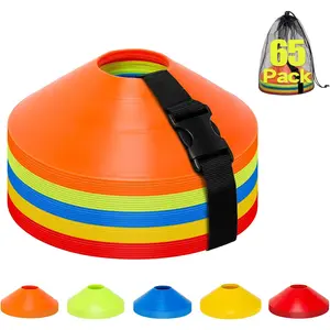 35/65/105 PCS Agility Soccer Cones for ,   Cones for Drills with Mesh Bag,  Cones for Soccer Practice, Football, Basketball - Disc Cones  Equipment