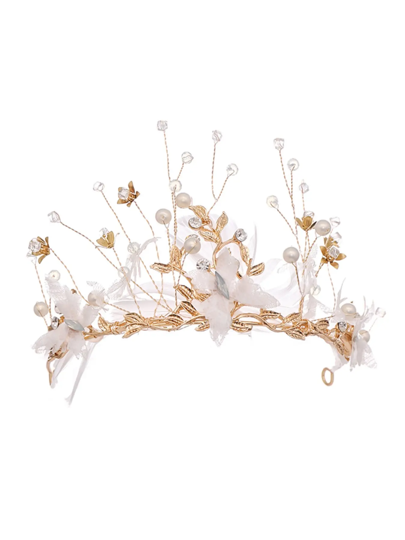 Bridal Crown European and American Handmade Feather Headpiece Tiara Hairband Wedding Hair Accessories Bridal Wedding Headdress