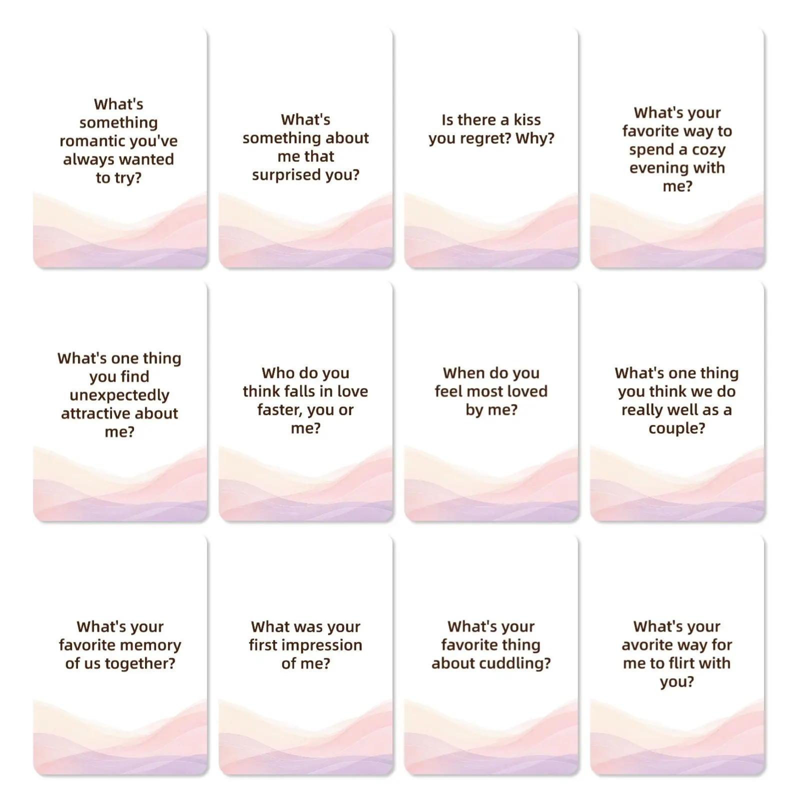 50 Creative Intimate Moments Couple Interaction Cards, Romantic Couples Family Entertainment Card Game, Fun and Engaging Activities