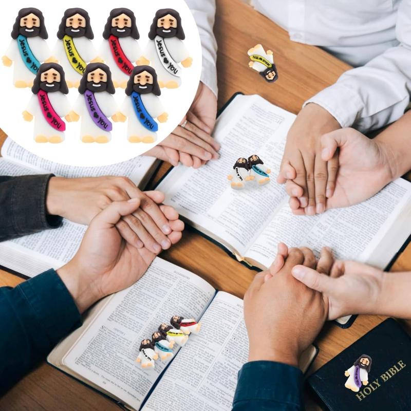 210 Pack Little Jesus Figurines in Bulk, Pocket Jesus Loves You, Jesus Small Figures, Little Tiny Jesus Figures for Church Christmas Party Favors Baptism Gifts Religious Gifts for Easte