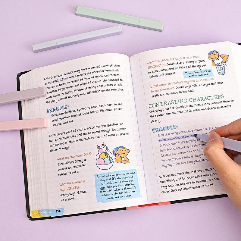 Pastel Highlighter Pen (12pcs), Soft Tip Highlighter Pen, Aesthetics Highlighter Pen, Multipurpose Marker Pen for School Office