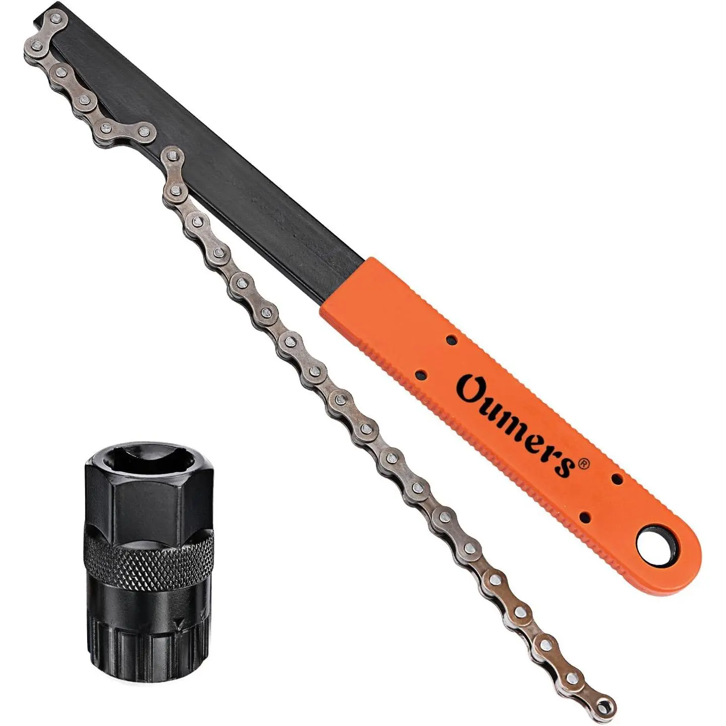 Outdoor sports Oumers Bike Chain Tools Kit, Upgrade Rotor Lockring Removal Wrench & Chain Whip with Cassette/Bicycle Flywheel Remover Sprocket Remover Tool Pack