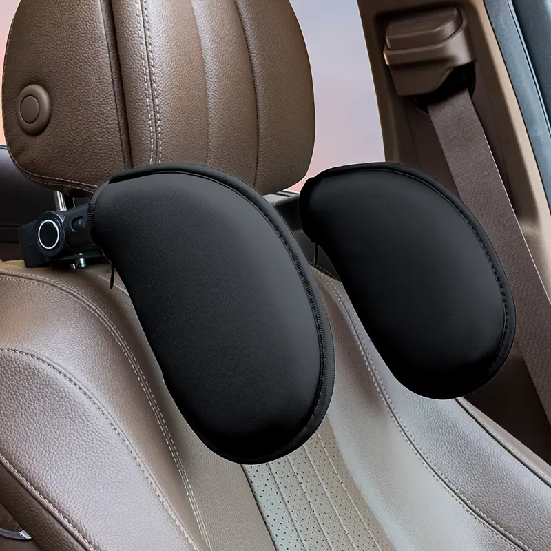 360 Adjustable Car Headrest With Memory Foam Side Cushions ABS Material Adjustable Padded Headrest