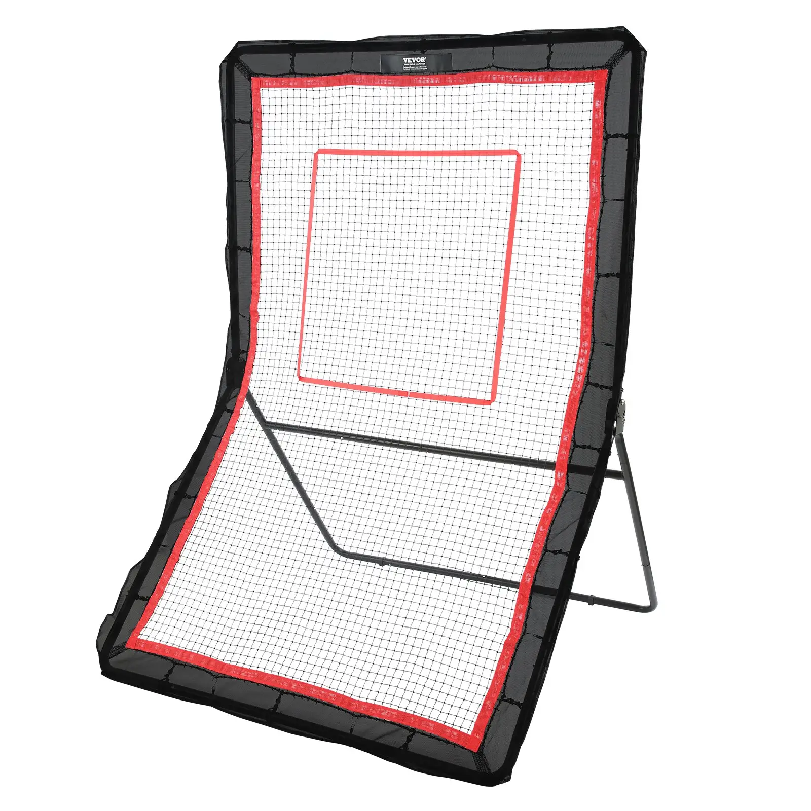 VEVOR Lacrosse Rebounder, 5x7 Ft Waterproof Durable Pitchback Net for Backyard, Baseball & Beginners Training, Adjustable Angle Screen Compatible with Most Ball Sports