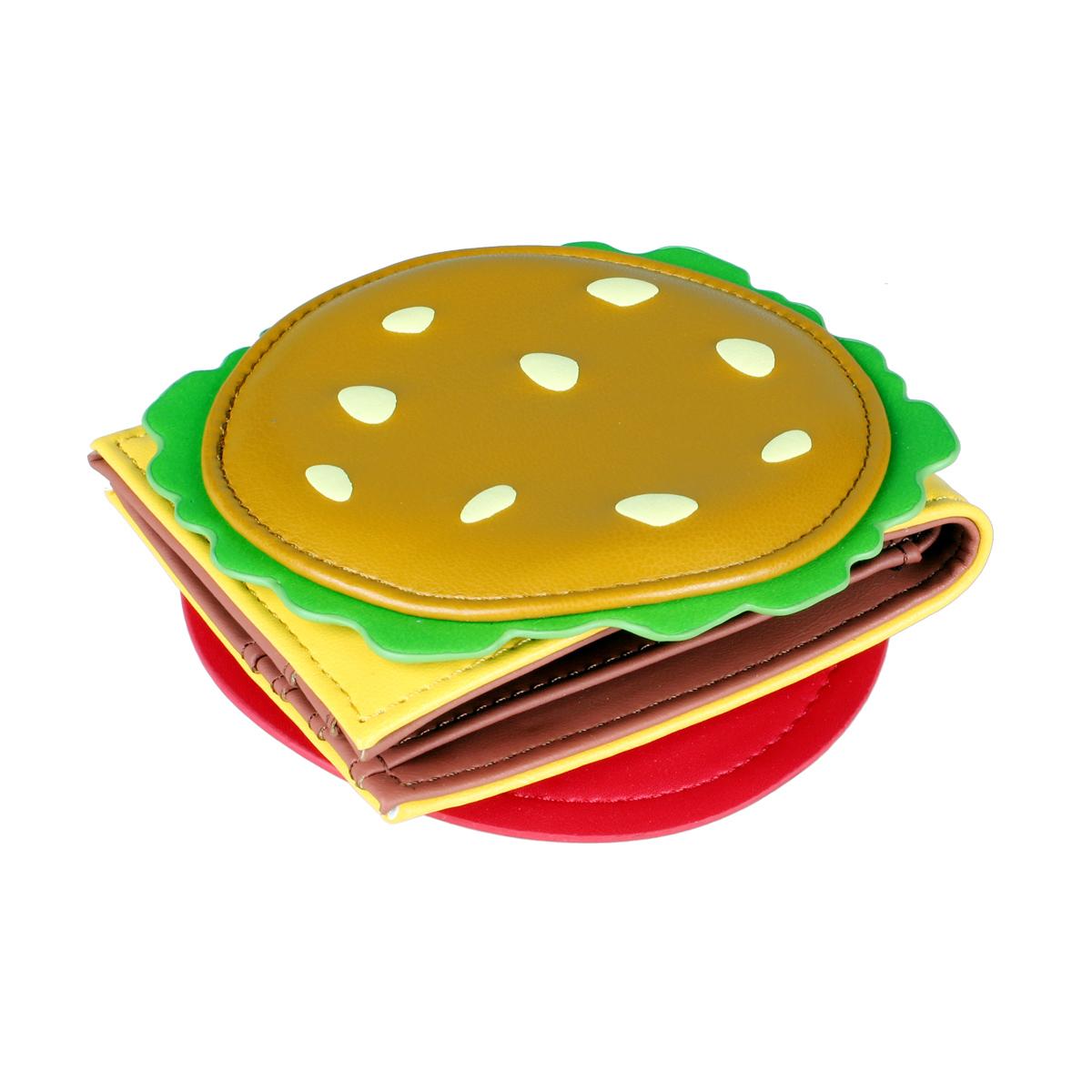 Burger shaped cute women's wallet, designer men's ID card holder