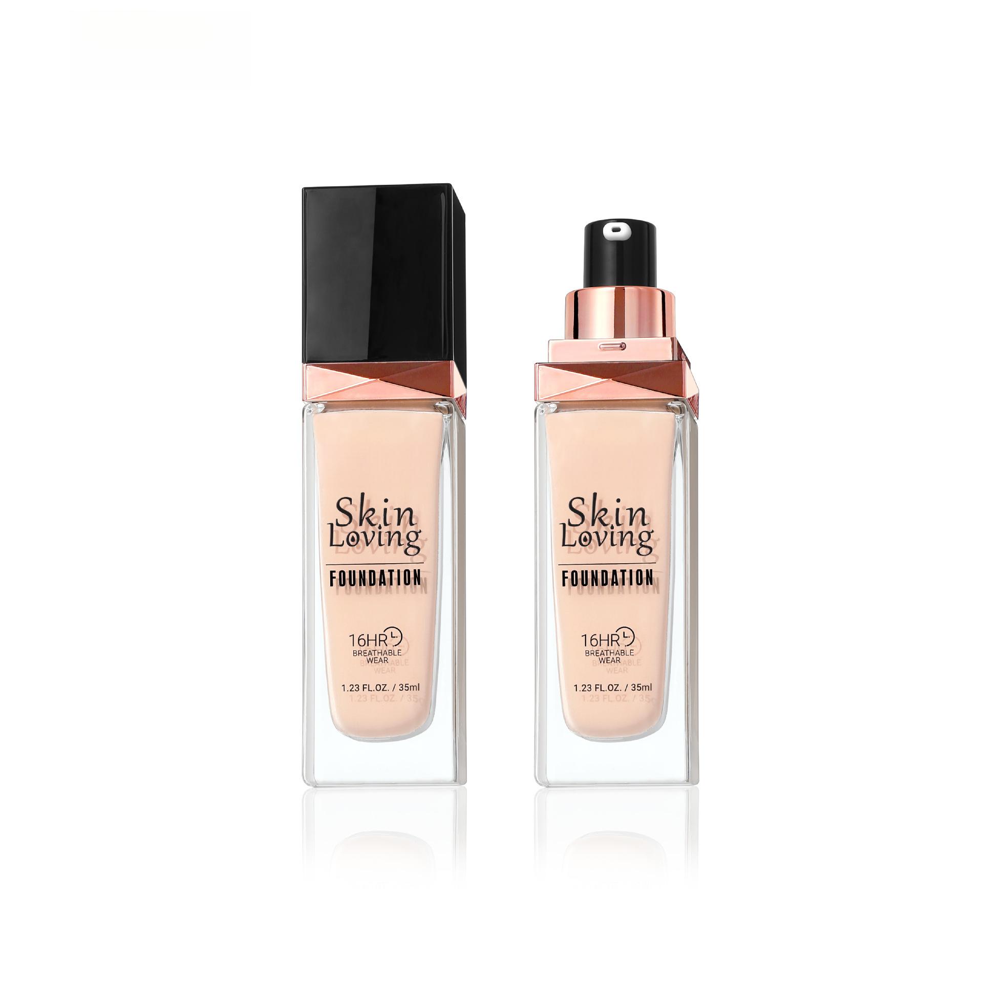 Long-lasting makeup foundation that doesn't come off, provides lasting coverage, ideal for oily skin, clear and natural moisturizing foundation