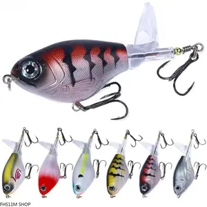 6Pcs Floating Topwater Hard Lure Set With Rotating Tail, Lifelike Bionic Bait Equipped With 3D Eyes And Sharp Treble Hooks, Freshwater Angling Tackle Designed For Recreational Lake Bass Anglers