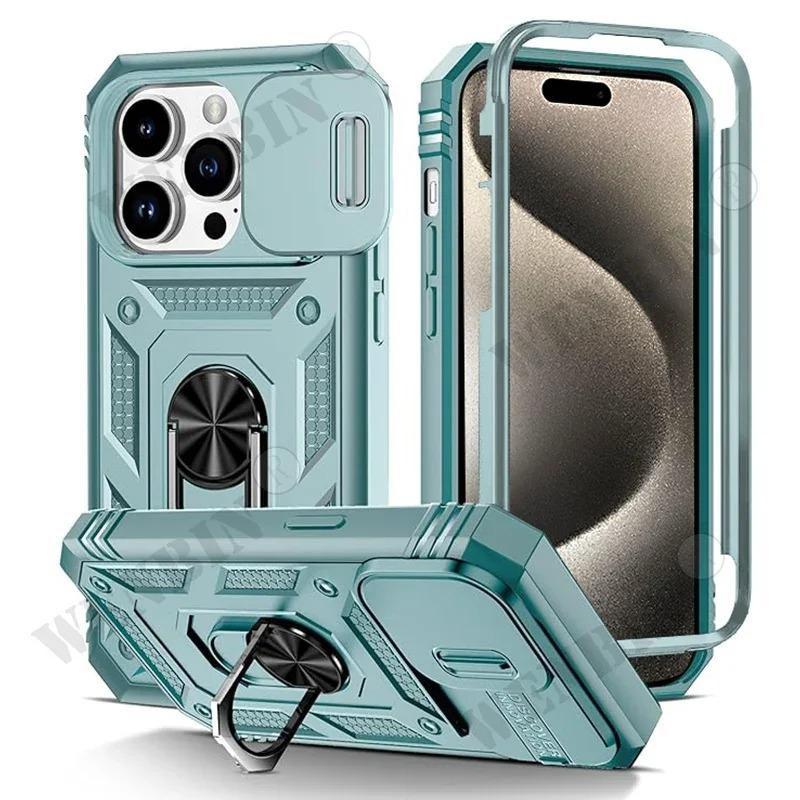 Case For iPhone 17 Pro Max 16 15 14 13 12 11 Pro Max Mini Plus 17e 16e Heavy Duty with Camera 360 Degree Kickstand Cover